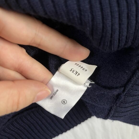 Orvis Wool 1/4 Snap Sweater Mens Size L Blue Elbow Patches Long Sleeve Pullover - Picture 8 of 12